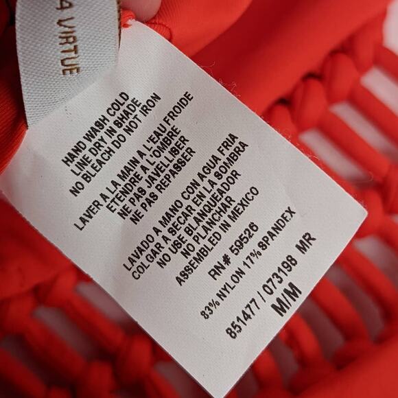 Becca by Rebecca Virtue No Strings Attached One Piece Swimsuit Tangerine Medium - Picture 5 of 10